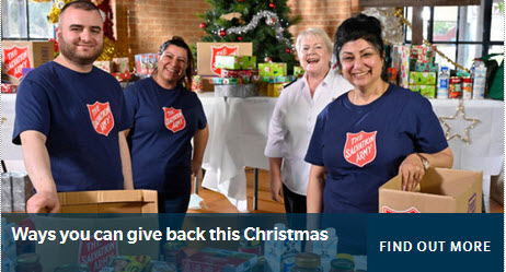 Donate to the Salvation Army Christmas Appeal